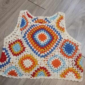 Altar'd State Multicolor Crochet Crop Top